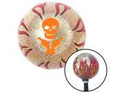 Orange Skull Guns Clear Flame Metal Flake Shift Knob with M16 x 1.5 Insert oe custom performance weighted leather lever rack lever decoration knob pull custom