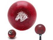 American Shifter Company ASCSNX34820 White Horse Red Metal Flake Shift Knob with 16mm x 1.5 Insert