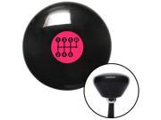 American Shifter Company ASCSNX1602630 Pink 6 Speed Shift Pattern Dots 26 Black Retro Shift Knob fits auto stick raci