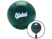 Blue Oldschool Green Flame Metal Flake Shift Knob with M16 x 1.5 Insert rzr pool knobs knob top lever gear grip shift pull strip automatic lever boot leather oe