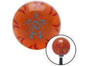 American Shifter Company ASCSNX1578696 Blue Abstract Turtle Orange Flame Metal Flake Shift Knob with M16 x 1.5 Insert