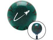 White Rocketship Flying Green Flame Metal Flake Shift Knob with M16 x 1.5 Insert standard black lever style knob oe grip strip shift stick decoration top pull k