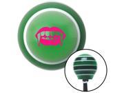 American Shifter Company ASCSNX106024 Pink Mouth with Fangs Green Stripe Shift Knob with M16 x 1.5 Insert procharger