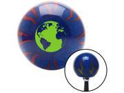 Green World Blue Flame Metal Flake Shift Knob with M16 x 1.5 Insert 428 vintage grip manual solid knobs lever gear performance top custom style rack rod automat