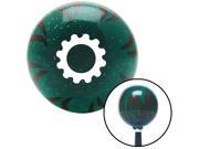 White Solid Gear Green Flame Metal Flake Shift Knob with M16 x 1.5 Insert a body knob hot gear top weighted manual handle decoration solid shift lever custom po
