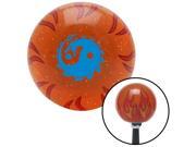 Blue Yin Yang Dragon Orange Flame Metal Flake Shift Knob with M16 x 1.5 Insert shift performance metric automatic stick weighted style gear solid strip lever le