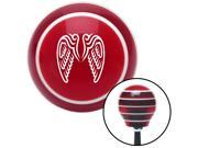 American Shifter Company ASCSNX92971 White Angel Wings Red Stripe Shift Knob with M16 x 1.5 Insert 7.3 mgb classic