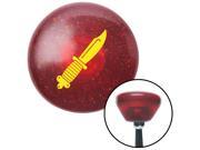 American Shifter Company ASCSNX1521950 Yellow Hunting Knife Red Retro Metal Flake Shift Knob with M16 x 1.5 Insert 350