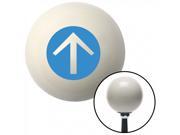 American Shifter Company 90786 Blue Circle Directional Arrow Up Ivory Shift Knob 700r4 Trans Am SS GM iroc RS