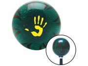 Yellow Hand Print Green Flame Metal Flake Shift Knob with M16 x 1.5 Insert manual hot plastic oe lever rod gear shift decoration shift pool lever grip black wei