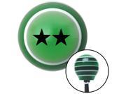 American Shifter Company ASCSNX105341 Black Officer 08 Major General Green Stripe Shift Knob with M16 x 1.5 Insert