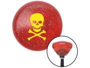Yellow Skull and Bones Orange Retro Metal Flake Shift Knob with M16 x 1.5 Insert style billard handle pull hot weighted solid lever gear shift metric black cove