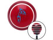 Blue Dolphin in Air Red Stripe Shift Knob with M16 x 1.5 Insert quick change rack top black stick automatic strip rod pool standard grip knob shift aftermarket
