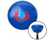 American Shifter Company ASCSNX167204 Red 2 Branches Pointing Up Blue Retro Metal Flake Shift Knob w M16 x 1.5 Insert