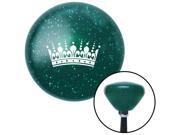 White Queens Crown Green Retro Metal Flake Shift Knob with M16 x 1.5 Insert shift pool performance weighted gear handle resin standard shift black lever automat
