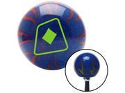 Green Diamonds on a Card Blue Flame Metal Flake Shift Knob with M16 x 1.5 Insert standard black decoration weighted billard plastic handle shift pool leather re