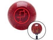 Red Transfer Case 6 Red Flame Metal Flake Shift Knob with M16 x 1.5 Insert 356 premium custom pool pull top knob leather knob weighted automatic black lever st