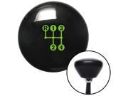 American Shifter Company ASCSNX1602649 Green 4 Speed Shift Pattern Dots 3n Black Retro Shift Knob fits auto shifting 4 speed manual gear tranmission lever 4 s