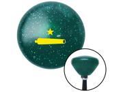 American Shifter Company ASCSNX1531577 Yellow Come And Take It Green Retro Metal Flake Shift Knob with M16 x 1.5 Insert