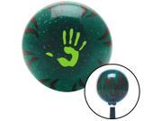 Green Hand Print Green Flame Metal Flake Shift Knob with M16 x 1.5 Insert parts lever style lever knob shift resin lever hot boot leather solid handle custom st