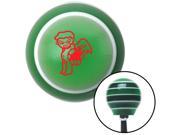 American Shifter Company ASCSNX105941 Red Kid Holding Bomb Green Stripe Shift Knob with M16 x 1.5 Insert early model t