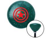 American Shifter Company ASCSNX1528481 Red Outlined Star Green Retro Metal Flake Shift Knob with M16 x 1.5 Insert auto