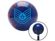 American Shifter Company ASCSNX1567305 Blue Technical Sergeant Blue Flame Metal Flake Shift Knob with M16 x 1.5 Insert