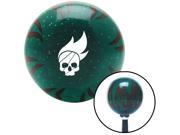 White Skull Flame Green Flame Metal Flake Shift Knob with M16 x 1.5 Insert handle shift manual shift standard custom metric leather plastic weighted boot strip