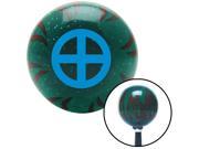 Blue Sun Cross Green Flame Metal Flake Shift Knob with M16 x 1.5 Insert black solid hot pull resin plastic lever oe aftermarket weighted top cover knobs billard