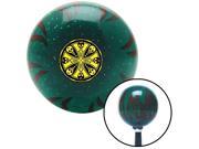 American Shifter Company ASCSNX1589463 Skulls 0 to 100 Green Flame Metal Flake Shift Knob with M16 x 1.5 Insert early