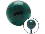 Black Approved Green Flame Metal Flake Shift Knob with M16 x 1.5 Insert hotrod resin knobs grip manual hot shift shift oem stick lever pool pull metric premium