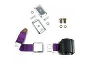 safeTboy STB2RA769B2 2pt Plum Airplane Buckle Retractable Lap Seat Belt w Plate Hardware