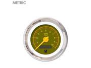 Aurora Instruments GAR241ZMXHABCI Speedometer Gauge Metric Omega Olive Yellow Modern Needles Chrome Trim