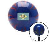 Delaware Blue Flame Metal Flake Shift Knob with M16 x 1.5 Insert early scta 1932 billard pull resin rod aftermarket standard lever hot pool black strip weighted