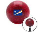 Marshall Islands Red Metal Flake Shift Knob with M16 x 1.5 Insert sbc nascar shift handle knob shift custom rod cover stick grip weighted lever shift rack custo