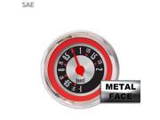 Turbo Gauge SAE American Retro Rodder Red Ring IIII Red Modern Needles parts 7.3 auto 356 drag race ktm matchless a body hot rod vintage classic accessories