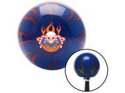 American Shifter Company ASCSNX1571959 Skull and Pistons 3 Blue Flame Metal Flake Shift Knob with M16 x 1.5 Insert 350