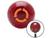 American Shifter Company ASCSNX1557370 Orange Arrows in Circle Red Flame Metal Flake Shift Knob with M16 x 1.5 Insert