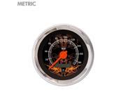 Aurora Instruments GAR293ZMXHABCH Speedometer Gauge Metric Tribal Black Orange Accents Orange Modern Needles