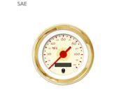 Aurora Instruments GAR216ZEXHAAAE Speedometer Gauge SAE DECO XT Tan Red Vintage Needles Gold Trim Rings 911