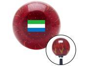 Sierra Leone Red Flame Metal Flake Shift Knob with M16 x 1.5 Insert 671 pull standard custom top performance shift metric knob weighted manual handle aftermarke