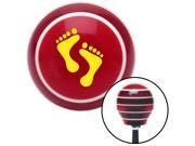 American Shifter Company ASCSNX93116 Yellow Foot Prints Red Stripe Shift Knob with M16 x 1.5 Insert 911 wrecker