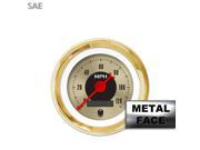 Aurora Instruments GAR23ZEXHAABE Speedometer Gauge American Classic Gold Face Red Classic Needles Gold
