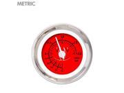 Aurora Instruments GAR1117ZMXMABCD Turbo Gauge Metric Pinstripe II Red White Modern Needles Chrome Trim bbc