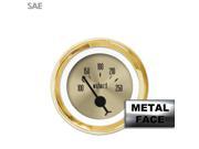 Water Temp Gauge SAE American Classic Gold VI Black Classic Needles Gold icon xtreme hemi mg tc dune buggy sbc sprint car camper bbc ratrod mini bike procha