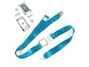 safeTboy 315414 2pt Electric Blue Airplane Buckle Lap Seat Belt w Flat Plate Hardware