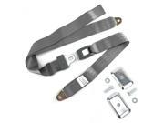 safeTboy 315401 2pt Gray Grey Standard Buckle Lap Seat Belt with Flat Plate Hardware