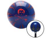 American Shifter Company ASCSNX1573002 Red Deaths Head Blue Flame Metal Flake Shift Knob with M16 x 1.5 Insert chopper