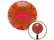 Pink Cowboy Eyes Orange Flame Metal Flake Shift Knob with M16 x 1.5 Insert pool style gear weighted boot oe leather lever automatic resin manual hot handle shif