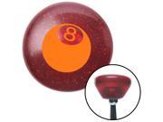 Orange 3D 8 Ball Red Retro Metal Flake Shift Knob with M16 x 1.5 Insert classic style resin solid billard premium lever knob strip cover decoration handle pool